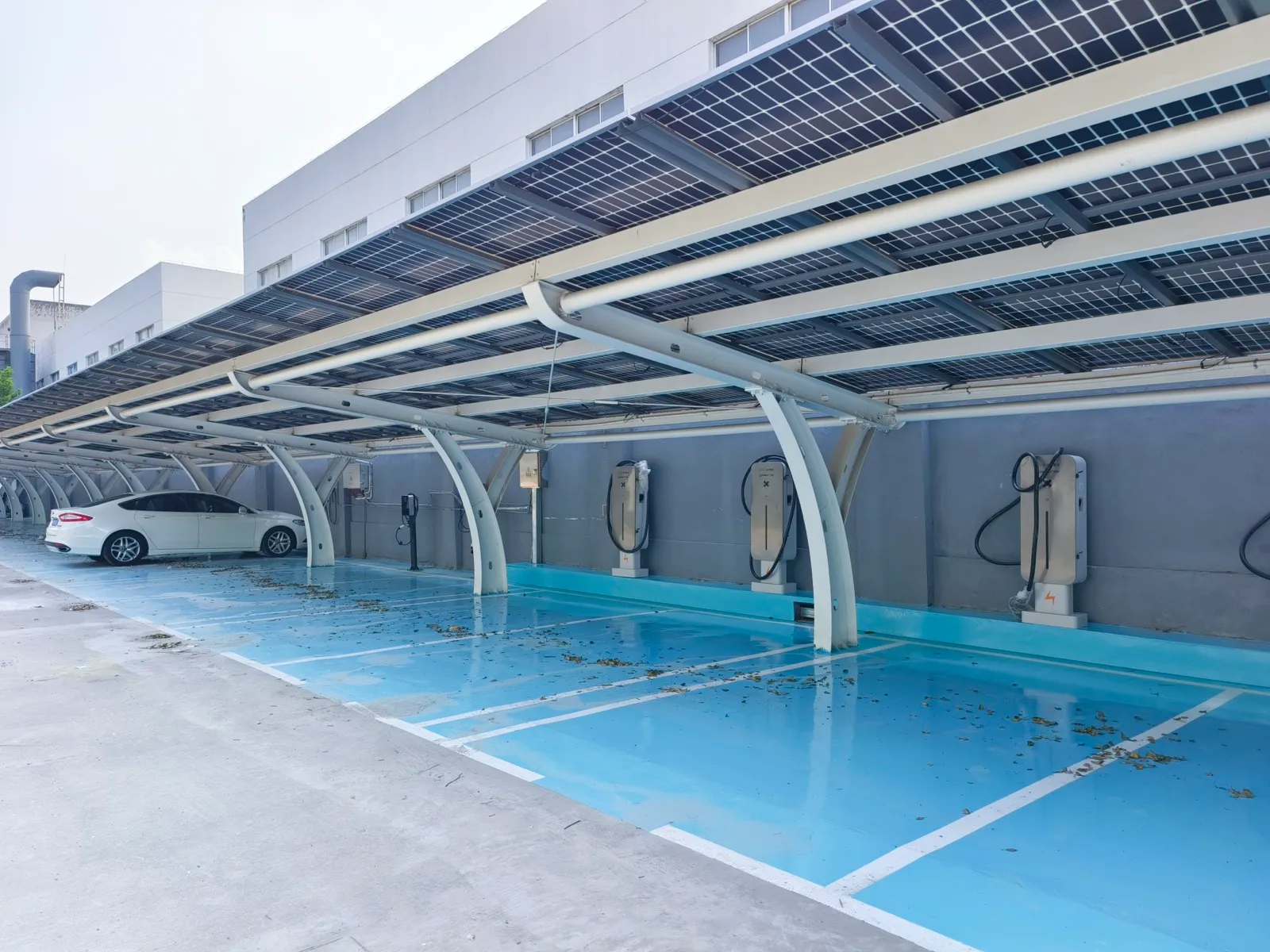 Solar carport and storage with EV charging